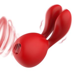 Cute Rabbit Vibrators Shape Clitoris Stimulator Female Masturbator 5 and 8 Modes Oral Sucking Vibrator Nipple Clamps