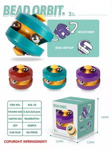 Wholesale decompression marble track fidget toys magic rings magic cube ball Mobius finger tip gyro toy for boys and grils gifts