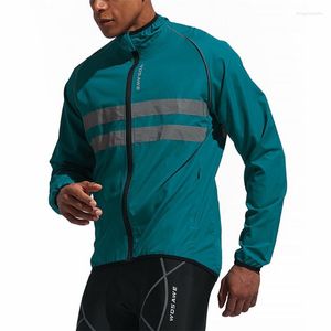 Racing Jackets Summer Cycling Jacket For Men Waterproof Bicycle Clothes Windproof Light Reflective Mtb Bike Road Windbreaker SoftshellRacing