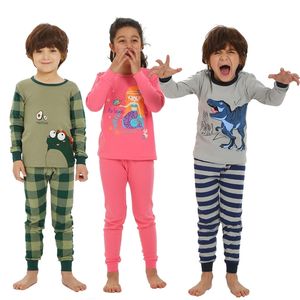 Set di abbigliamento per bambini a manica intera primavera autunno Set di pigiami Totoro per bambini Set di indumenti da notte in cotone per bambini Abbigliamento per la casa 8 10 12 14 anni 220426
