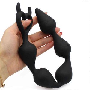 Nxy Sex Anal Toys Big Silicone Beads Flexible Butt Plug Adults for Adults Unisex Balls 36*3 5cm Large Dilator 1220