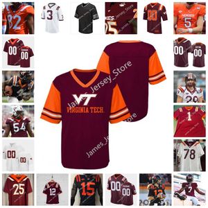 Virginia Tech Hokies Custical Stitched Football Jersey 20 DJ Harvey 23 Keshawn King 34 Alan Tisdale 82 James Mitchell 13 Ny'quee Hawkins 27 Armani Chatman 15 Keshon Artis