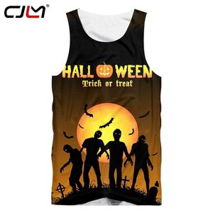 Verão Halloween Homem Lua Zombie Vest Street Wear Vendendo Atacado Tank Top 6XL Mens 3D Impresso Roupas 220623