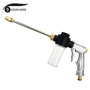 Högtrycksmetallvatten Spray Gun Car Washer Cleaner Garden Slang Sprinkler Skum för 220425