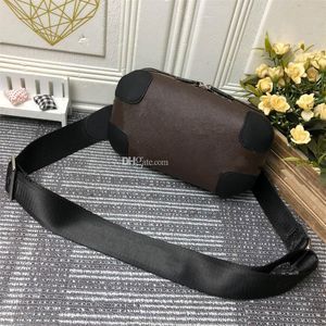 Fashion HORIZON CLUTCH Men Luxury Leather bag sport-chic Cross body Eclipse coated canvas Messenger Handbag Purse Pouch