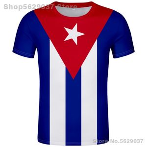 Kuba t shirt diy gratis skräddarsydd namn nummer t-shirt nation flaggor spanska land cu ernesto guevara tryck po kubanska kläder 220702