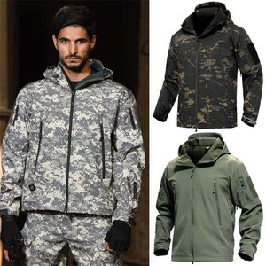 Airsoft-Jacke Herren-Militär-Wanderjacken Fleecejacke Armeejacke Taktische Kleidung Multicam Male Camouflage Windjacken 220516