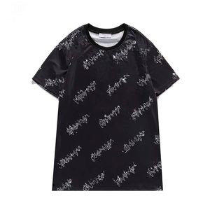 Gömlek Özel Tasarım toptan satış-Bayan T shirt Yaz Işlemeli Pamuk Yüksek Kalite Özel Giyim Üst Tasarımcı T Shirt Erkek Lüks Hip Hop Açık Çift Kısa Kollu
