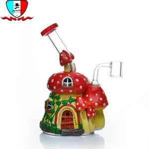 6.6 Inch Glass Water Pipe Thickness 4mm Smoking Accessoreis 14mm Female Joint with 4mm Quartz Banger for Bong Dab Rigs
