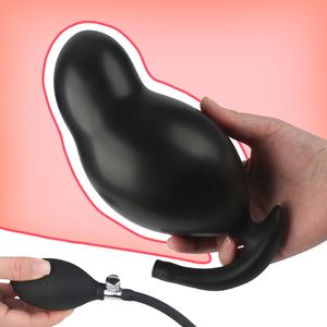 Çift katmanlı şişirilmiş süper büyük anal fiş dildo pompa popo dilator prostat masaj genişletici dilatador seksi oyuncaklar siswet