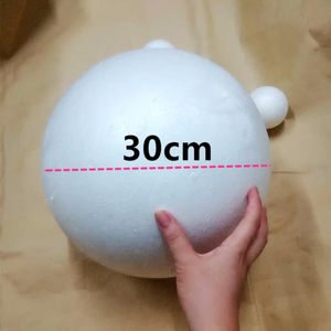 Party Decoration 30cm 1pcs White Modelling Polystyrene Styrofoam Foam Balls Christmas DIY Craft Ball Home Wedding Decorations 11.81inParty