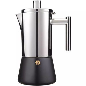 Producent espresso ze stali nierdzewnej Moka Pot- kubański producent kawy włoski producent espresso do indukcyjnego gazu lub pieców elektrycznych