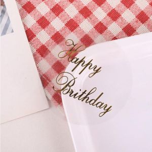 Geschenkpapier, 30 Stück, rund, transparent, Design, alles Gute zum Geburtstag, Siegelaufkleber, DIY, Deko-Aufkleber, wasserdichtes Etikett, große Größe für Kuchenkarton, 6 cm Geschenk