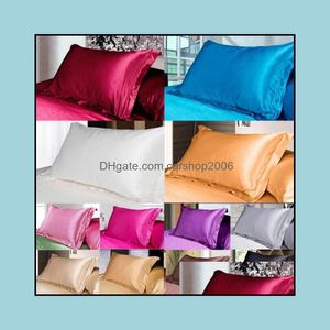 Подушка для постельных принадлежностей Домашнее текстиль сад LL шелк Silk Satine Double Face Envelope Design Design Pillowcase Высококачественный дневник