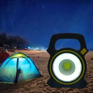 Lampade solari alimentate USB Proiettore portatile a LED da 30 W Lanterne COB Spot Lampada da lavoro a LED ricaricabile per esterni