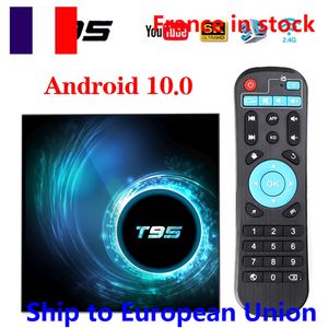 Ship from france T95 TV Box Android 10 4GB 32GB Allwinner H616 2g 16g Quad Core 2.4&5G Wifi 1080P H.265 6K TVBOX