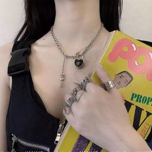 Beaded Strands Disco Chain Combination Ring Punk Fan Opening Men And Women Conjoined Index Finger Trend Web Celebrity Style Fawn22