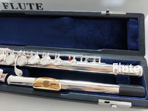 Flüt Ağızlık toptan satış-Kaliteli yeni flüt müzik enstrümanı E Key Silver C Tune Gold Mouthpiece Playing Müzik