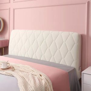 Soft Coral Fleece Quilted Head Allinclusive Thicken Velvet Headboard Solid Color Pink Bed Back Protector Cover 220616