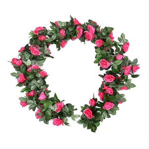 Fake Flowers Artificial Rose Vine Flower Plants Hanging Roses for Home Hotel Office Wedding Party Garden Decoration