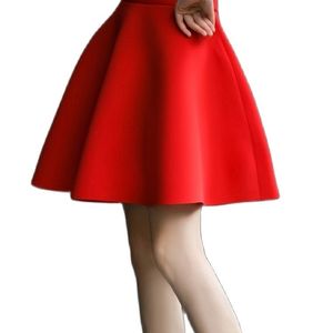 XS-5XL Plus Size Sexy Skirt Women Solid Thick Tutu s High Waist Flared Super Mini Skater Short 0804-30 220401