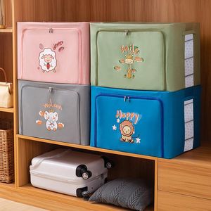 Storage Bags Cartoons Foldable Clothes Quilt Blanket Closet Sweater Organizer Box Sorting Pouches Cabinet Home ContainerStorage