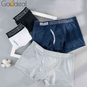 1/2 Pcs Goodeal Boxer Shorts Underpants Men's Panties Male Breathable Man Sexy Custom Boxers for Mens Fashion Letters Underwears G220419