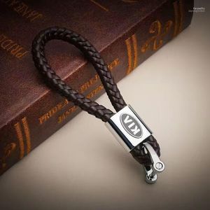 Keychains 3D Metal e Leather Car Logo -Keychain Key Ring para Kia Ceed K1 K2 K3 K4 K5 K6 K7 K8 K9 Clubman Countryman Acessórios Automotores1 Fier2