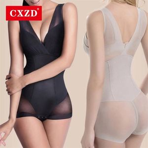 CXZD 女性痩身脂肪燃焼ブリーフシェイプウェアおなかスリムボディスーツフルボディシェイパー痩身下着ベストボディスーツジャンプスーツ LX 220720