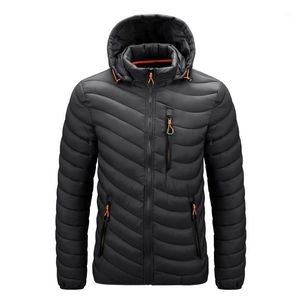 Giacche da corsa Uomo Inverno Caldo Parka Casual Tinta unita Tasca con cerniera Cappotto a maniche lunghe Cappello staccabile