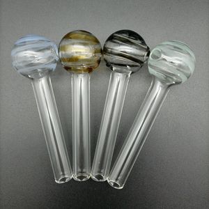 DHL Glass Oil Burner Pipe Lolipop Clear Transparenta Rökning Nagelrör som brinner tobak Torra örthandtagrör