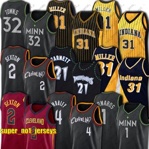 Kevin Garnett Reggie Miller Jersey Hakeem Olajuwon Evan Mobley Collin Sexton Karl Anthony Towns Edwards Jerseys Asd6g5