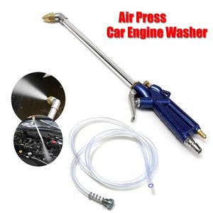 Vattenpistolen Snow Foam Lance 400mm Engine Oil Cleaner Tool Car Auto Cleaning Pneumatic med 120 cm Slangmaskiner Legeringslegering Carewater