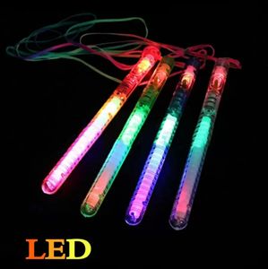 Multi Colors Decoration Flash Sticks LED med rep Julfestleveranser Ljus-upp-glödpinnar