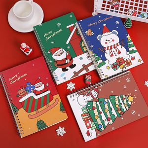 Notepads Christmas Coil Notebook Student Learning Office Horizontal Line Flip Book