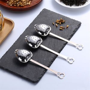Heart Shaped Tea Infuser Mesh Ball Stainless Steel Loose Tea Herbal Spice Locking Filter Strainer Diffuser