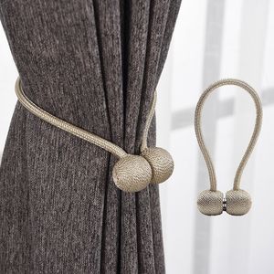 Magnetiska Pearl Ball Curtain Tiebacks binds backs Holdbacks spänne klipp Tillbehörsgardin Rods Accessoires 0616