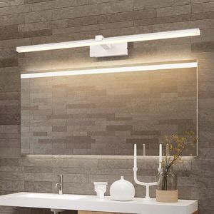 Vägglampor LED -lampor för badrumsspegel modern minimalistisk skåpslampor svart vitt guld aluminium strip interiör lampswall