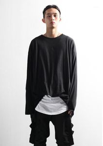 Men's T-Shirts Spring And Summer T-shirt Stage Performance Fashion Casual Round Neck Long Sleeve Loose Large Size Top