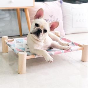 Yaz Pet Hammock Köpek Yatağı Küçük Köpekler Köpek French Bulldog Mat Evi Yastık Lounger Kedileri Nefes Alabilir Yıkanabilir LJ200918