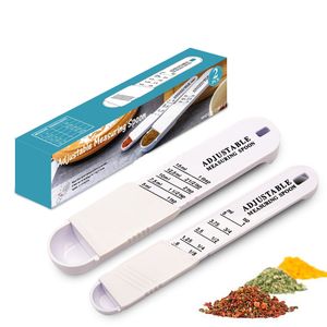 Two-piece Adjustable Plastic Measuring Spoons Seasoning Combination Measuring-Spoons Powdered Sugar Measuring-Spoons