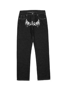 Men's Jeans Michael Myers Baggy Man Trendyol Men Skeleton Pants Y2k Print Hip Hop Oversize Vintage Streetwear Wide Leg Width Winter01 373