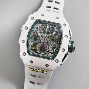 Obejrzyj Richamill RMS11 Mens Designer Watches Ruch Automatyczne luksusowe luksusowe marka zegarków Automatyczna biała ceramika CAS