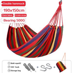 Portaledges Double largo de lona grossa Hammock Hammock portátil Anti-Rolover Anti-Rollover Swing Indoor doméstico