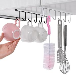 Ganci Rotaie Utensili da cucina Rack di stoccaggio Armadio Sciarpa Gancio appeso Porta tazze Guardaroba Cravatta per vestiti Organizza RackHooks