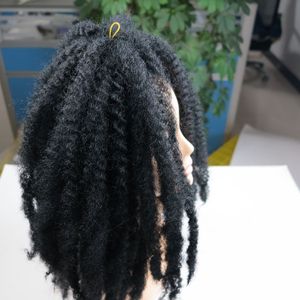 Wholesale twist bulk hair resale online - Kanekalon Afro kinky Synthetic Marley braidis twist hair bulk inch B Off Black colors Optional
