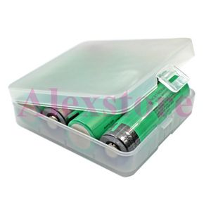 Plastbatterifodral Box Holder Storage Container Translucent Pack Protected Batteries för 4st 18650 Li ion Battery Mechanical Mod