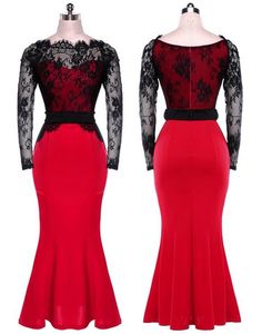 Fischschwanz-Kleid, sexy Kleid, Fischschwanz-Kleid für Damen, sexy Zusammenfügen und Spitzen-Partykleid, Damen-Langarmkleid und schmaler Wickelrock