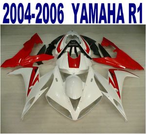 100% Injection molding free customize bodywork for YAMAHA fairings YZF-R1 04 05 06 red white black fairing kit yzf r1 2004-2006 VL83