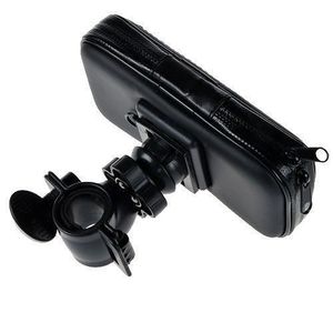 Motocycle Bike Mount Holder Bicycle Waterproof Zipper Leather Case for gps cell phones middle size new